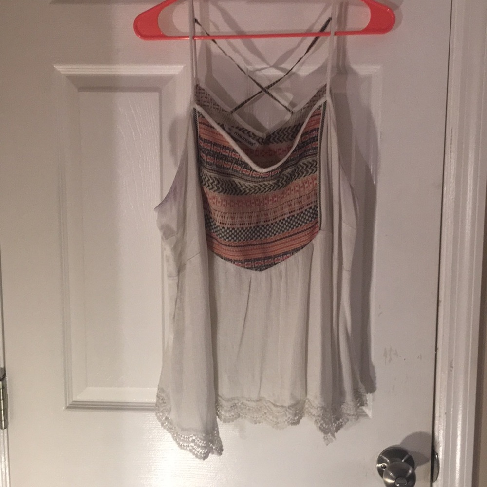 Cross back tank top